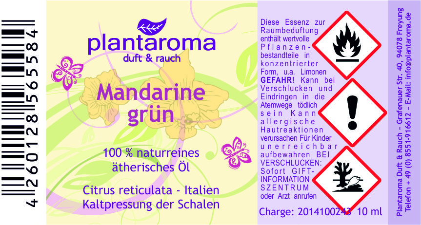 Mandarine grün, 100 % naturreines ätherisches Öl
