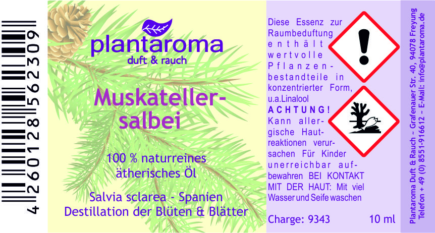 Muskatellersalbei, 100 % naturreines ätherisches Öl