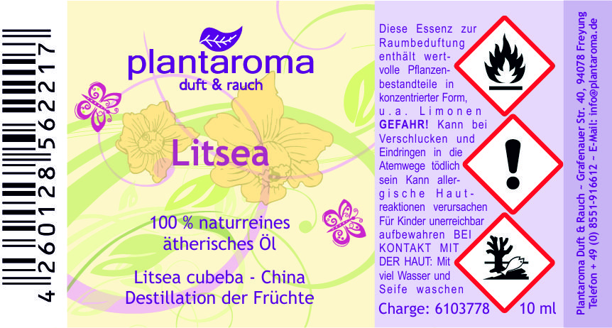 Litsea, 100 % naturreines ätherisches Öl