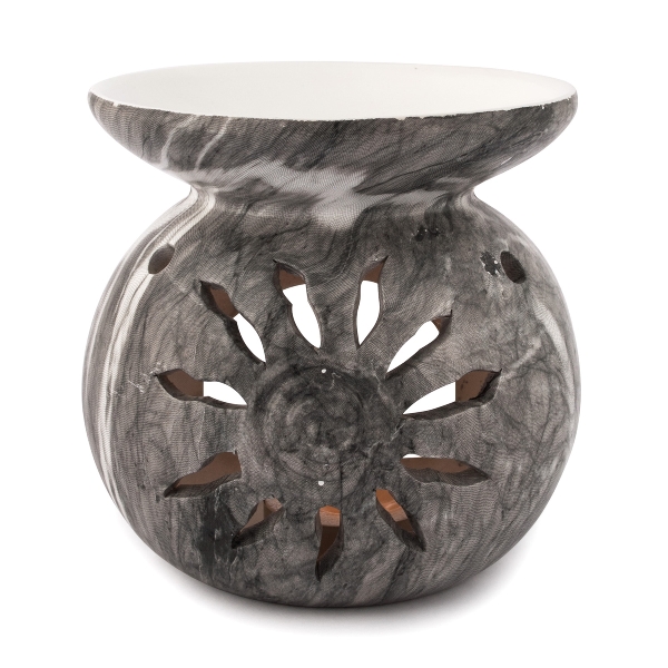 Marmor, Duftlampe - Keramik, grau