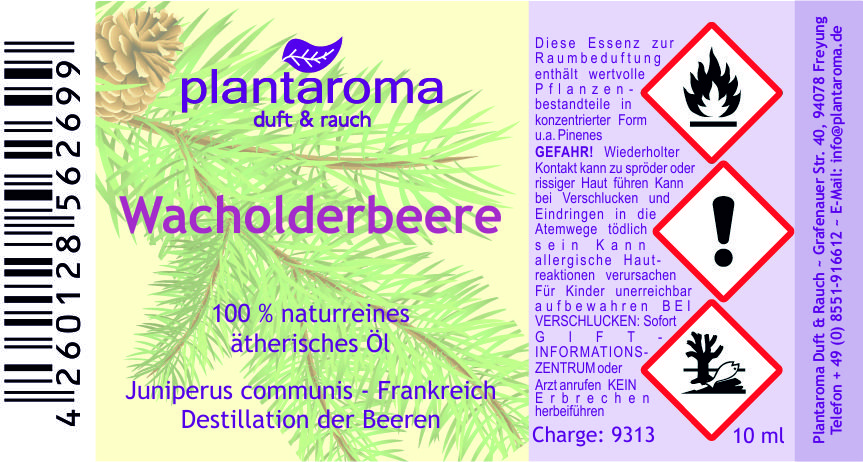Wacholderbeere, 100 % naturreines ätherisches Öl
