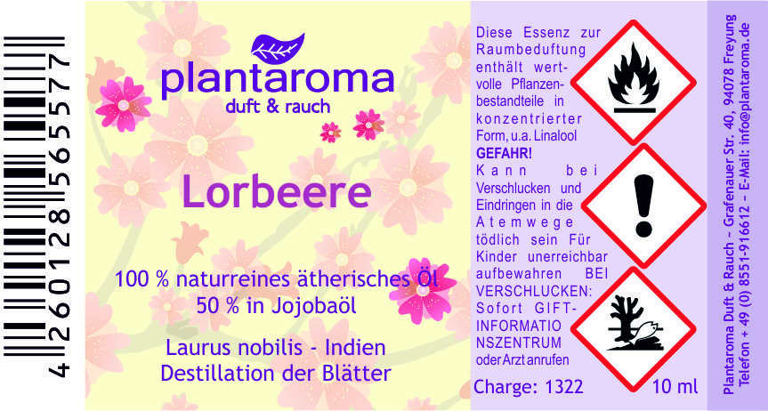 Lorbeere in 100 % naturreinem Jojobaöl