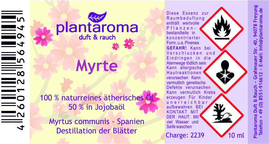 Myrte, 100 % naturreines ätherisches Öl in Johoba
