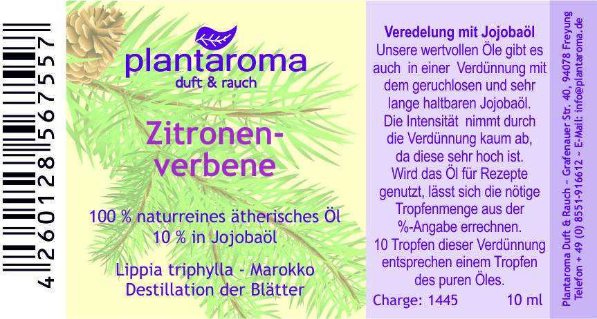 Zitronenverbene in 100 % naturreinem Jojoböl