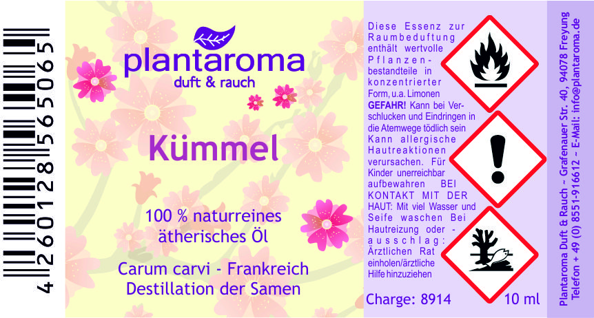 Kümmel, 100 % naturreines ätherisches Öl