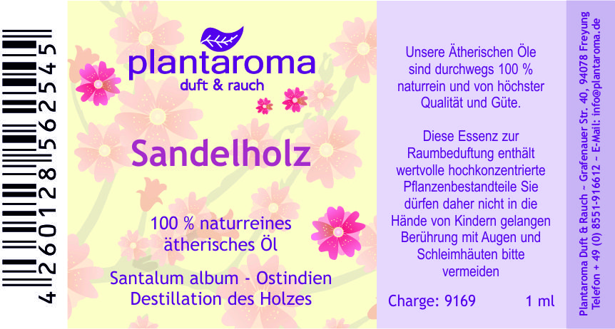 Sandelholz Ostindien, 100 % naturreines ätherisches Öl