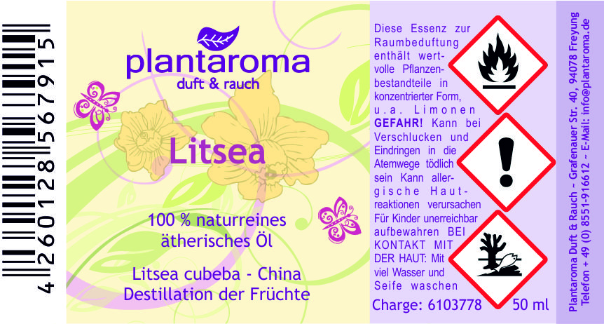 Litsea, 100 % naturreines ätherisches Öl
