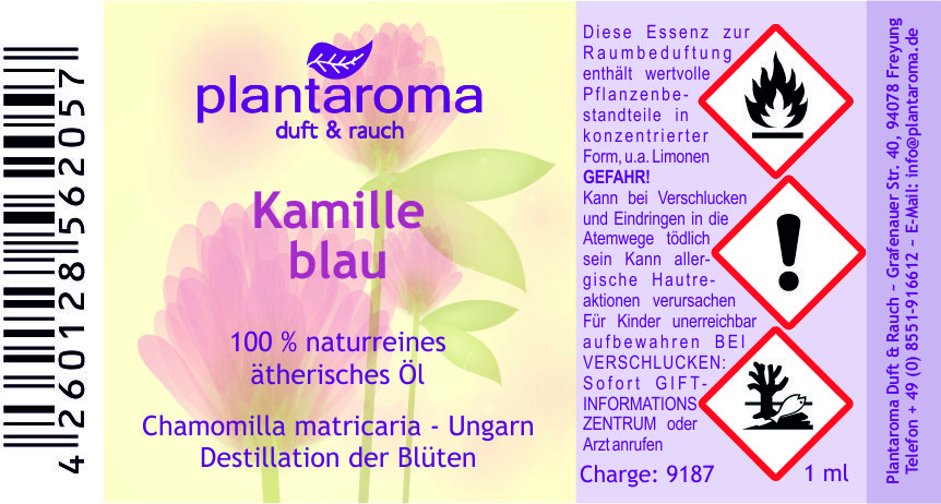 Kamille blau, 100 % naturreines ätherisches Öl
