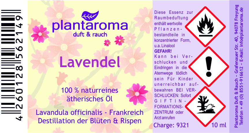 Lavendel, 100 % naturreines ätherisches Öl