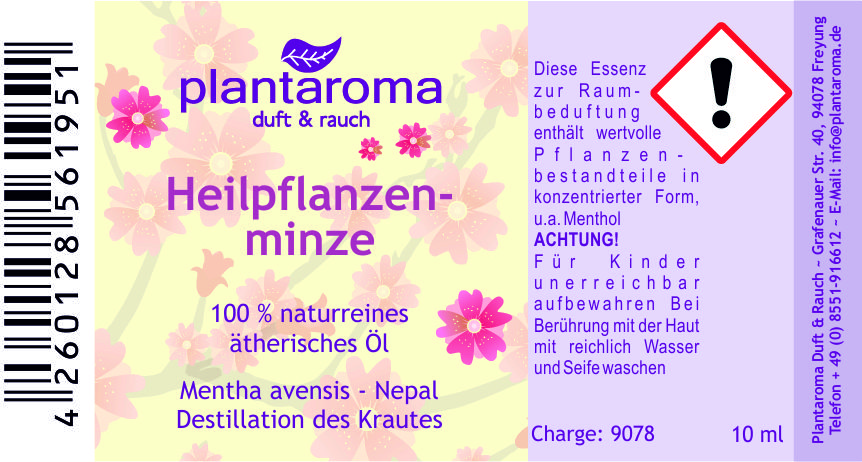Heilpflanzenminze, 100 % naturreines ätherisches Öl
