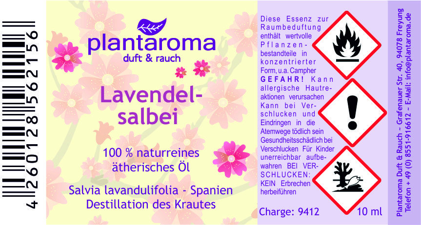 Lavendelsalbei, 100 % naturreines ätherisches Öl