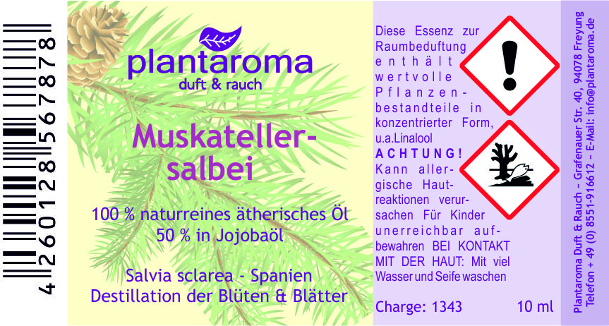 Muskatellersalbei in 100 % naturreinem Jojobaöl