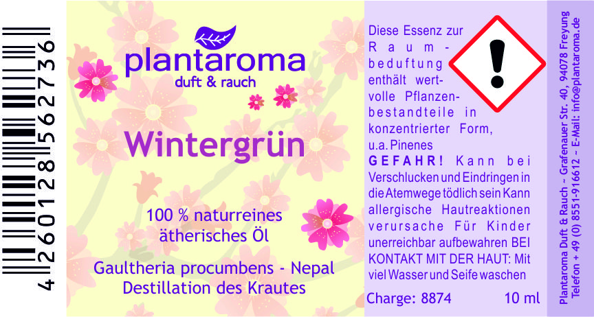 Wintergrün, 100 % naturreines ätherisches Öl