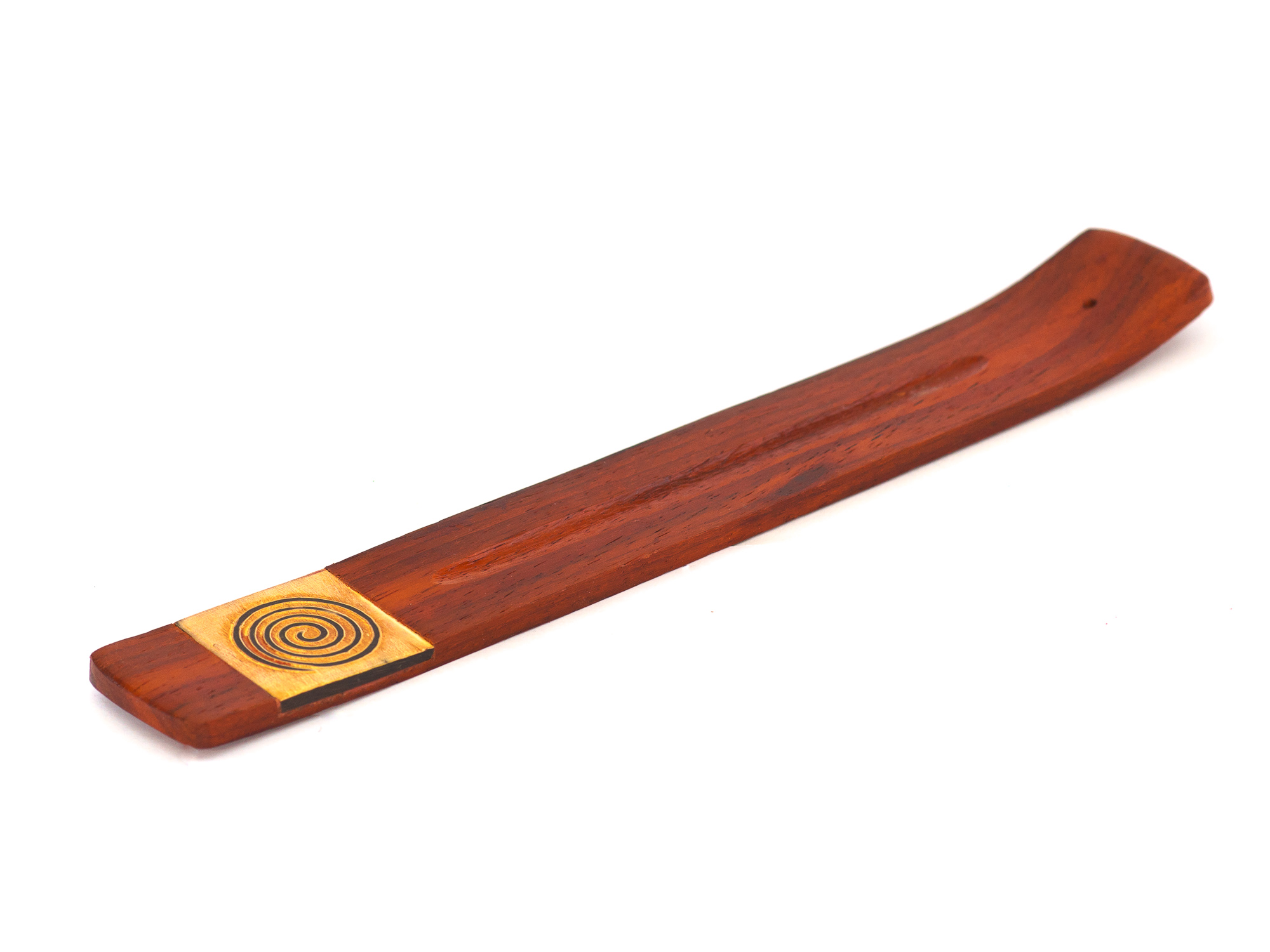 Holzhalter mit Spiralmotiv, rot