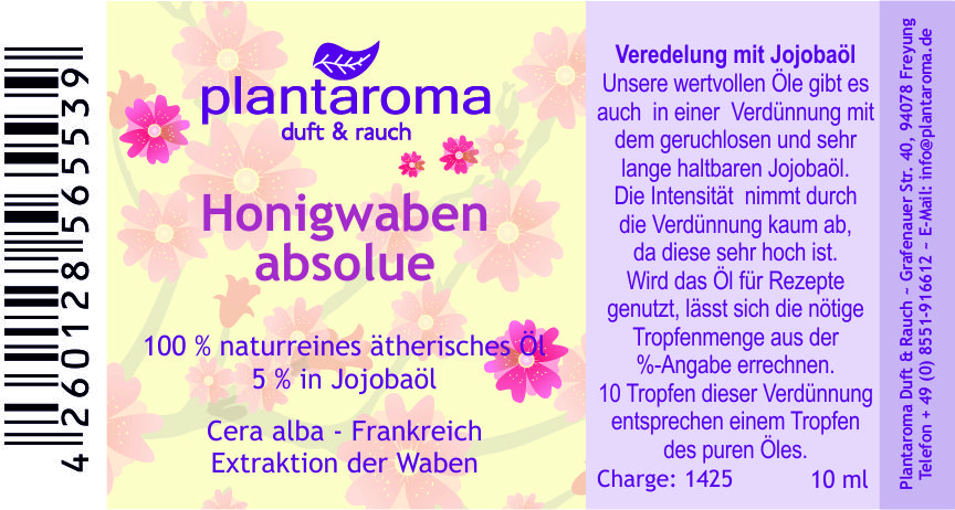 Honigwaben absolue, 100 % naturreines ätherisches Öl in Jojoba