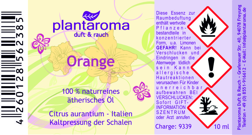 Orange, 100 % naturreines ätherisches Öl