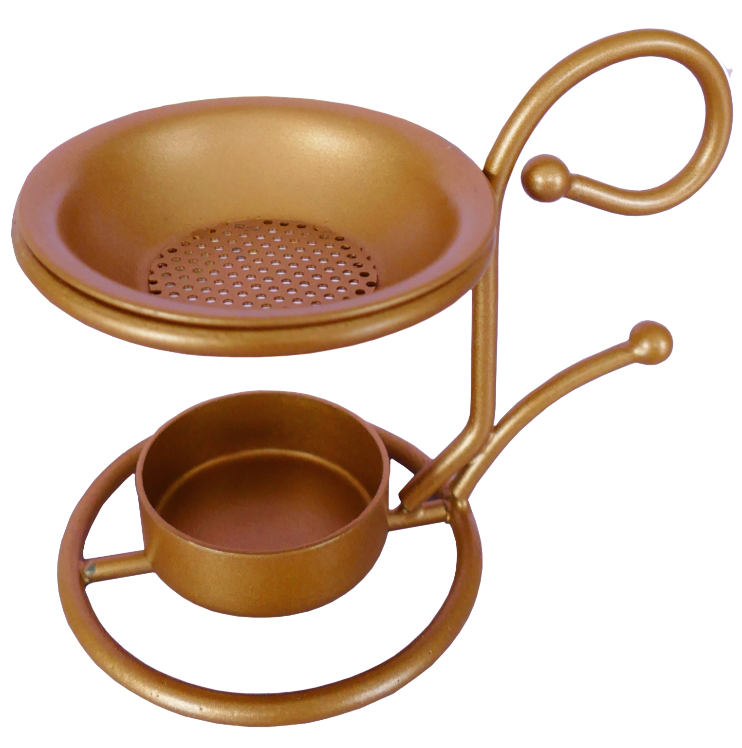 Räucherstövchen goldfarben, Metall