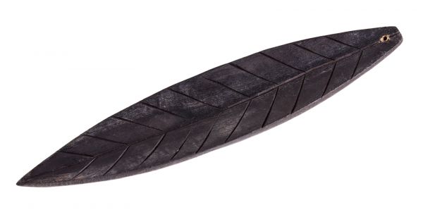 Holzhalter Dark Leaf, schwarz
